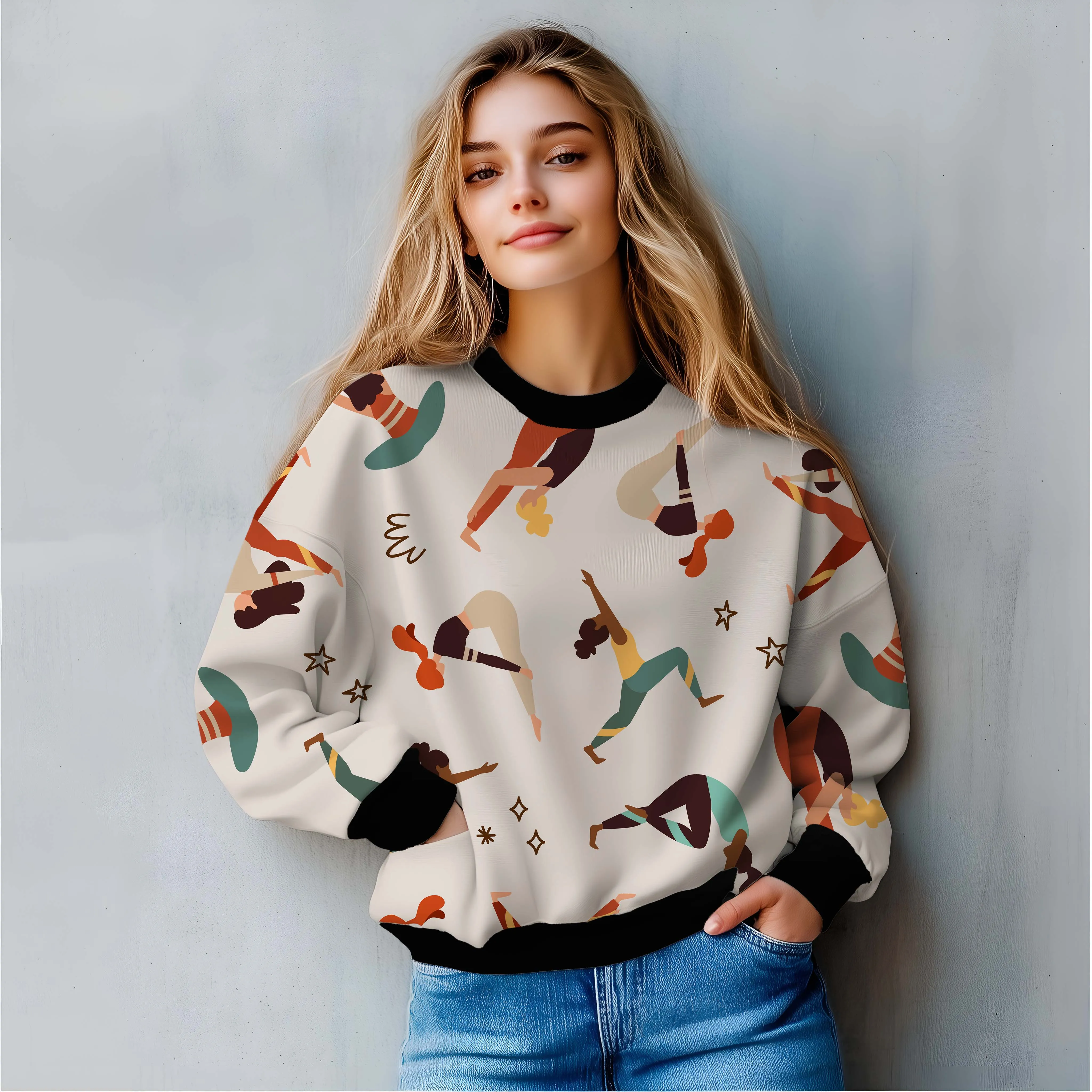Asana Aura: Flow in Every Pose All Over Print Sweatshirt