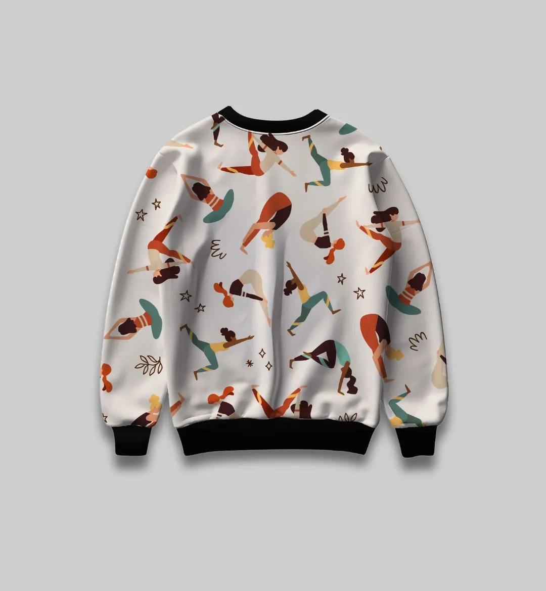 Asana Aura: Flow in Every Pose All Over Print Sweatshirt