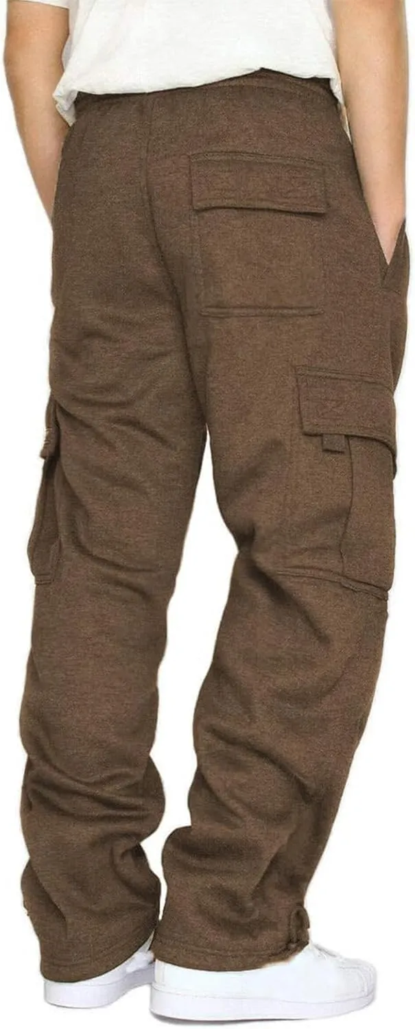 CEHT Men's Cargo Sweatpants Joggers Casual Pants with Pockets for Hiking Athletic Workout