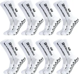 DragonflyDreams 3/4/8 Pairs Non Slip Sport Soccer Socks Anti Slip Football Baseball Unisex Athletic Socks with Grip Pads