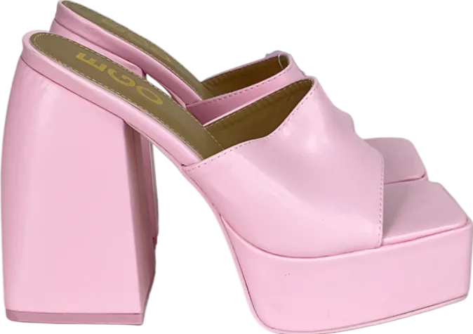 Ego Pink Extreme Platform Block Heels UK 5 EU 38 👠