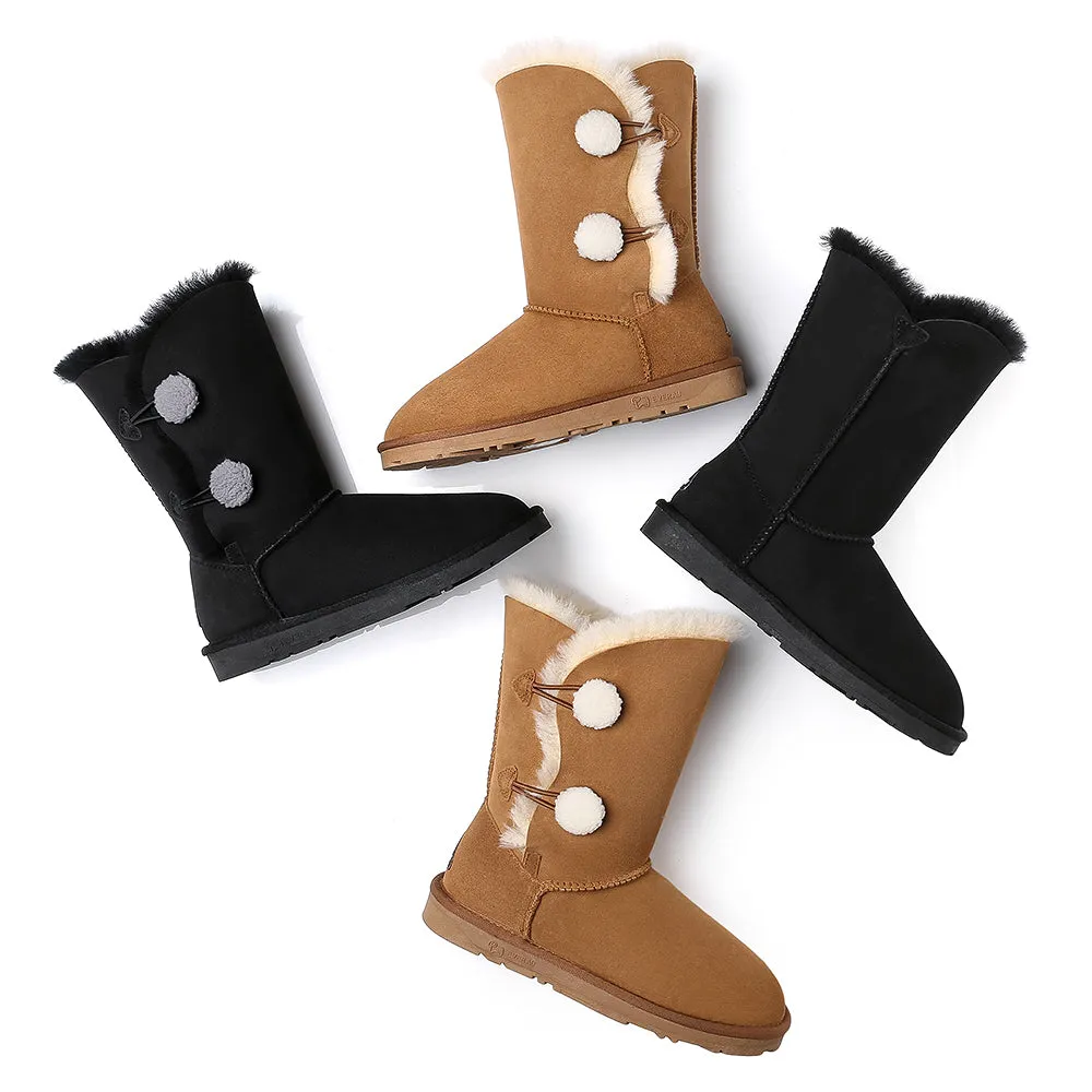 EVERAU UGG Women Short Twin Button Boots Espina #EA3062