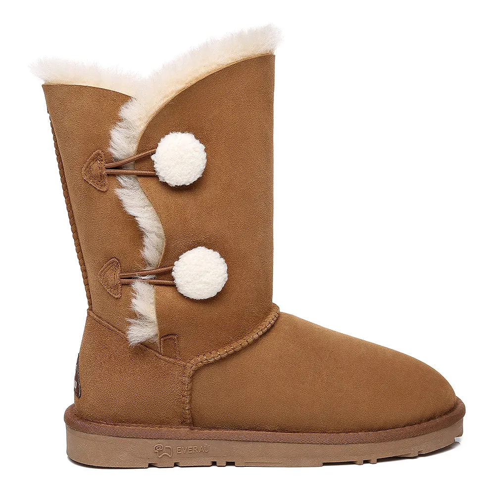 EVERAU UGG Women Short Twin Button Boots Espina #EA3062
