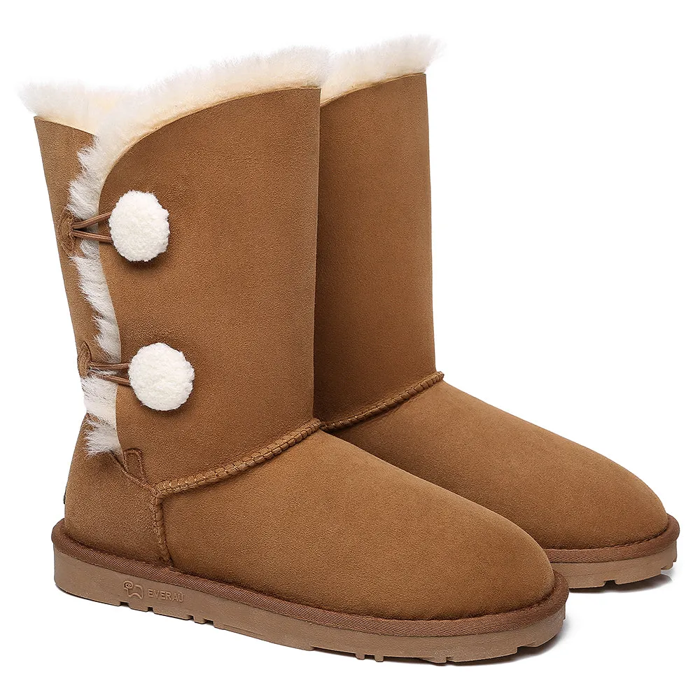 EVERAU UGG Women Short Twin Button Boots Espina #EA3062