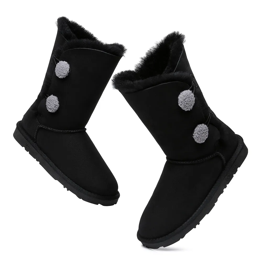 EVERAU UGG Women Short Twin Button Boots Espina #EA3062