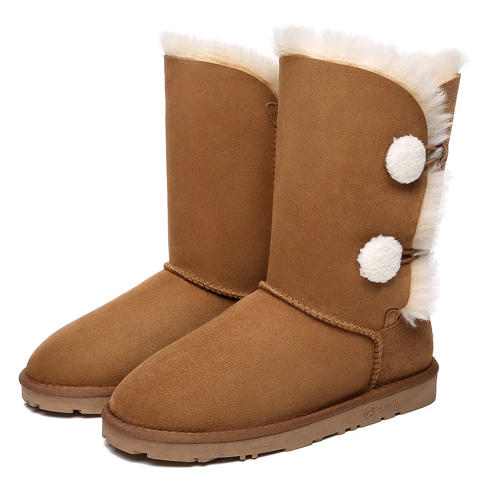 EVERAU UGG Women Short Twin Button Boots Espina #EA3062