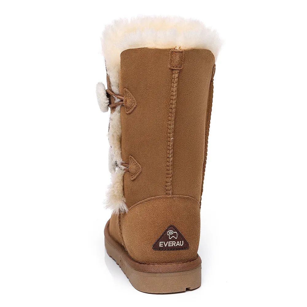 EVERAU UGG Women Short Twin Button Boots Espina #EA3062