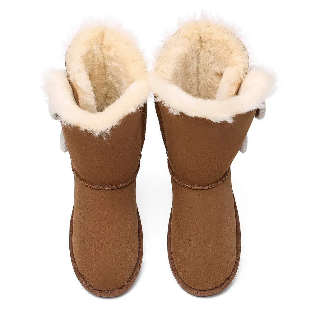 EVERAU UGG Women Short Twin Button Boots Espina #EA3062