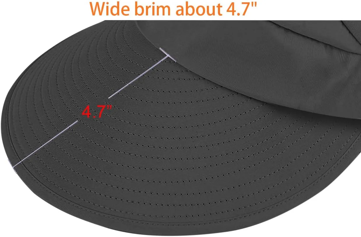 HINDAWI Sun Hats for Women Wide Brim UV Protection Sun Hat Summer Beach Packable Visor