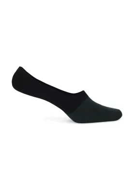 Men White & Bottle Green Cotton Blend No Show Socks - Pack Of 2 - Underjeans By Spykar