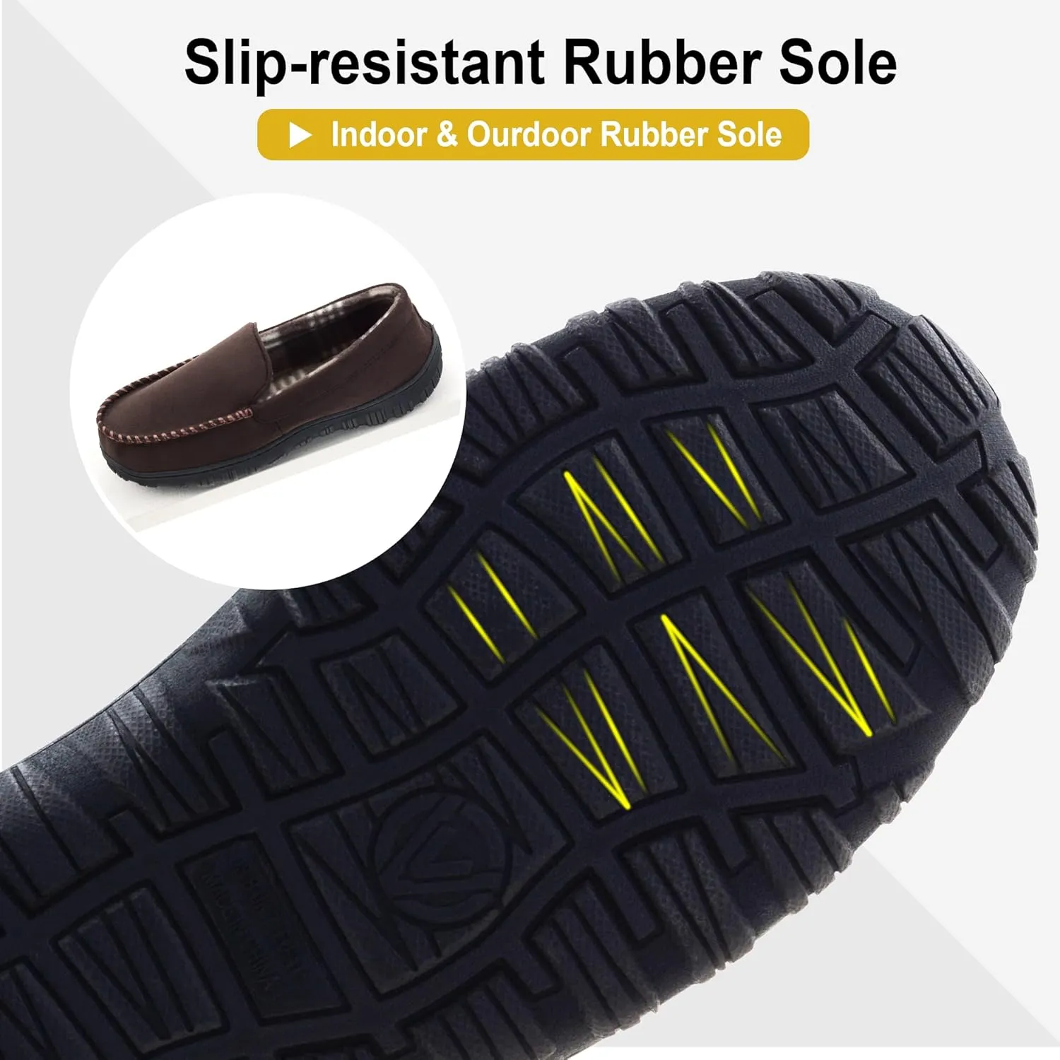 Mens Slippers Moccasins for Men Breathable Memory Foam House Shoes Indoor Outdoor