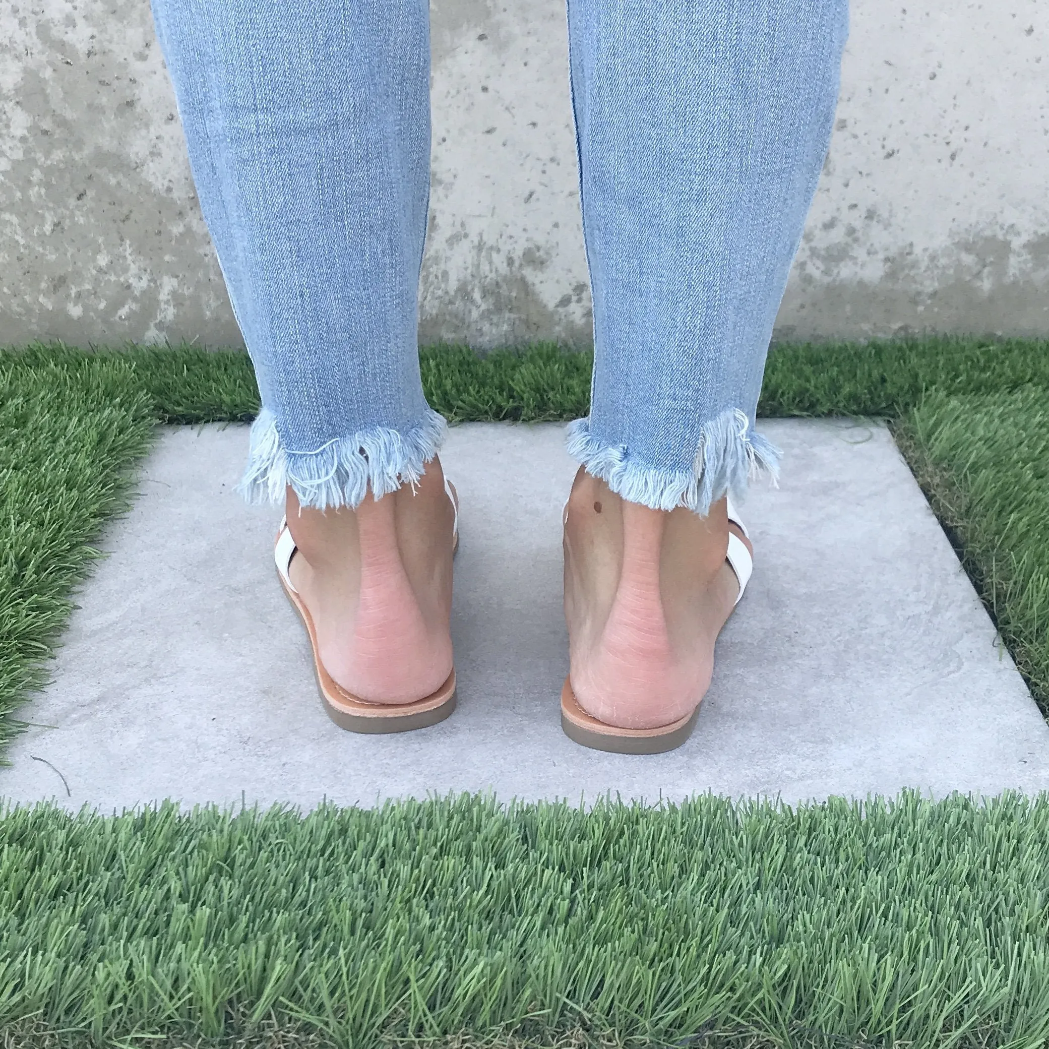 My Other Half White Sandals