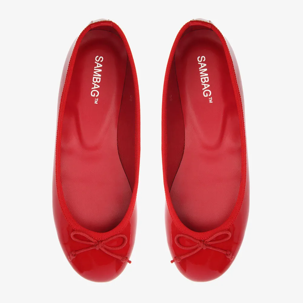 Natalie Red Patent Ballet Flat