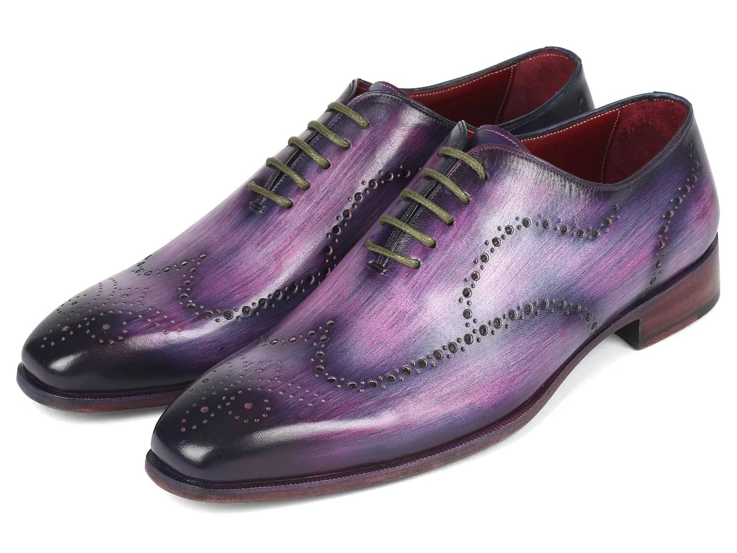Paul Parkman Men's Wingtip Oxfords Purple