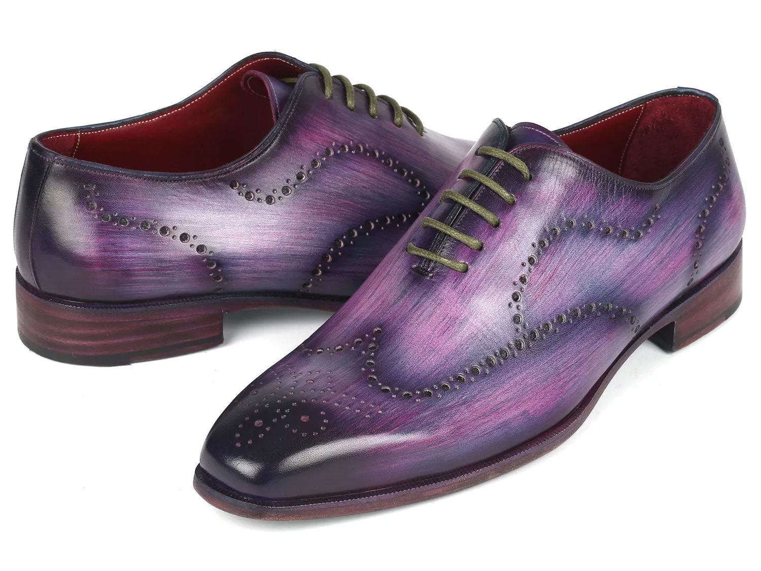Paul Parkman Men's Wingtip Oxfords Purple