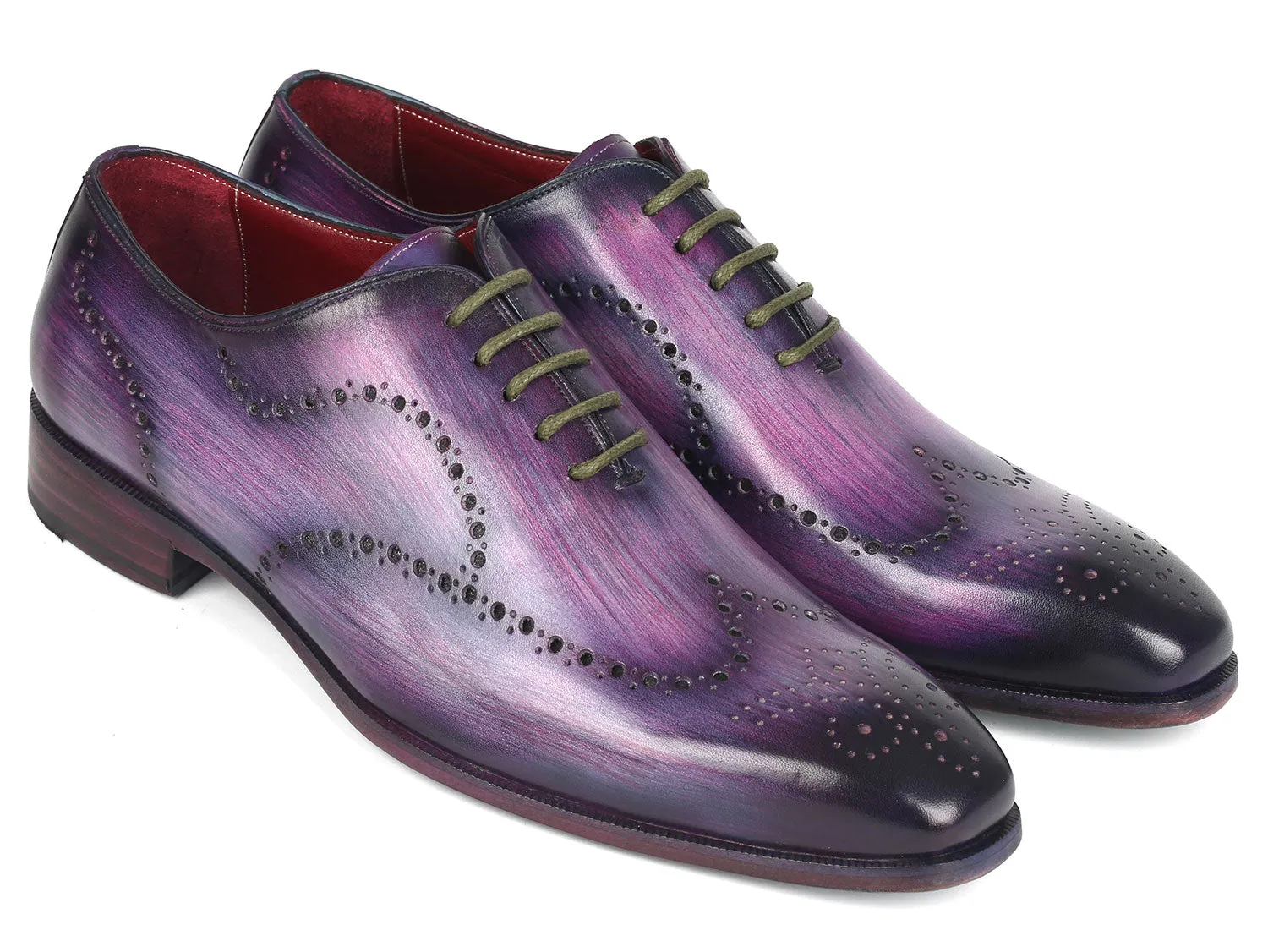 Paul Parkman Men's Wingtip Oxfords Purple