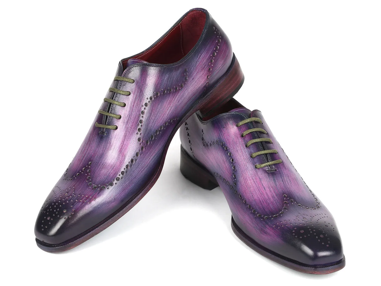 Paul Parkman Men's Wingtip Oxfords Purple