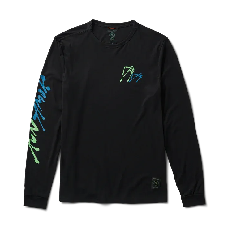 Roark Mathis Long Sleeve Active Tee - Black Fjord