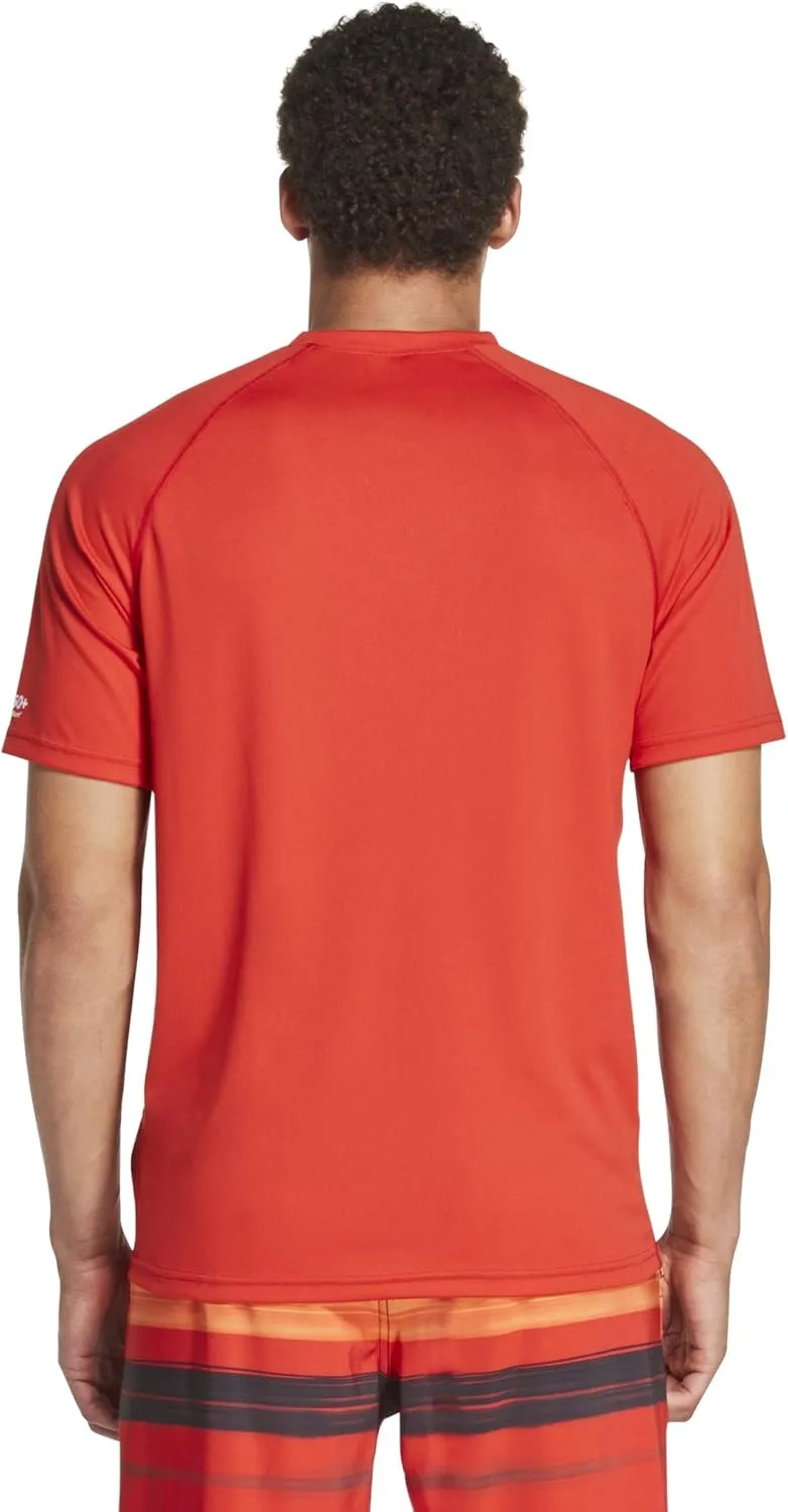 Speedo Men's Uv Swim Shirt Short Sleeve Regular Fit Solid