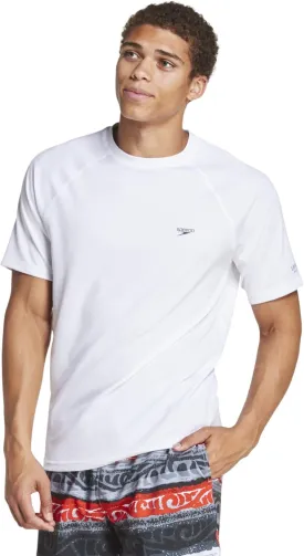 Speedo Men's Uv Swim Shirt Short Sleeve Regular Fit Solid