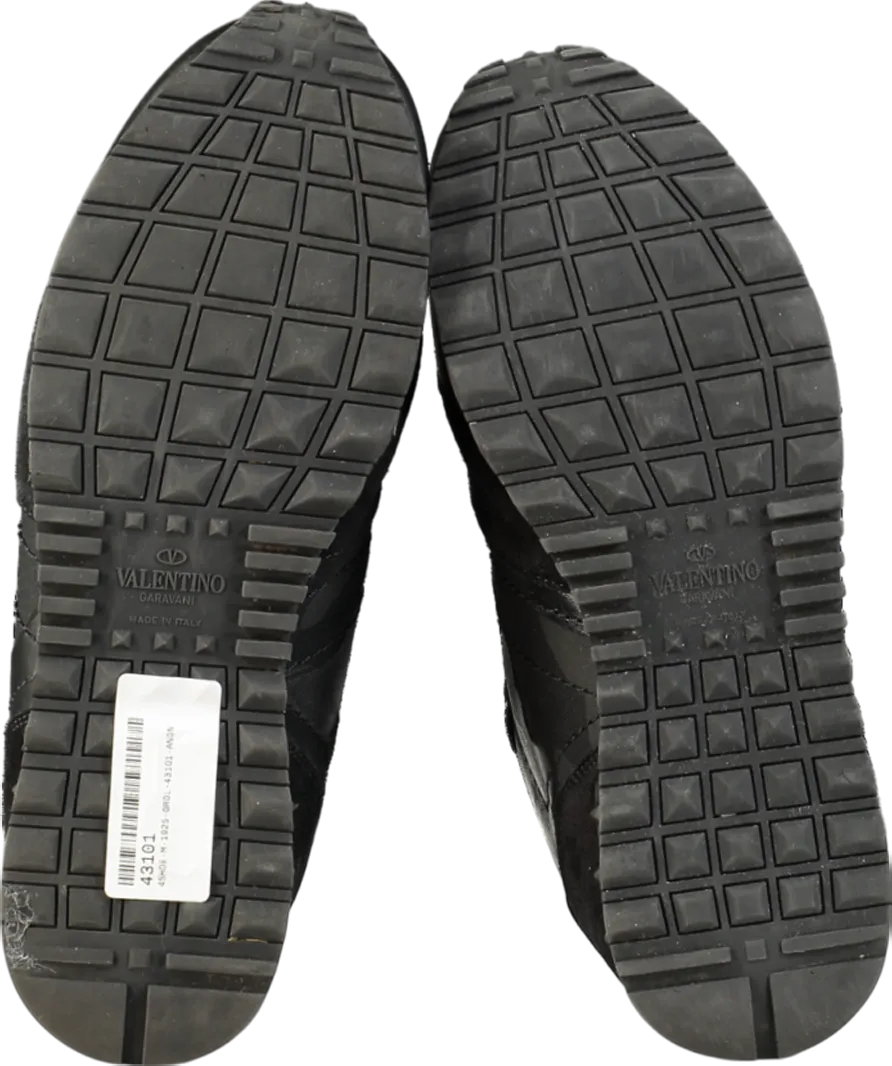 Valentino Black Garavanni Rockrunner Trainers UK 7 EU 41 👞