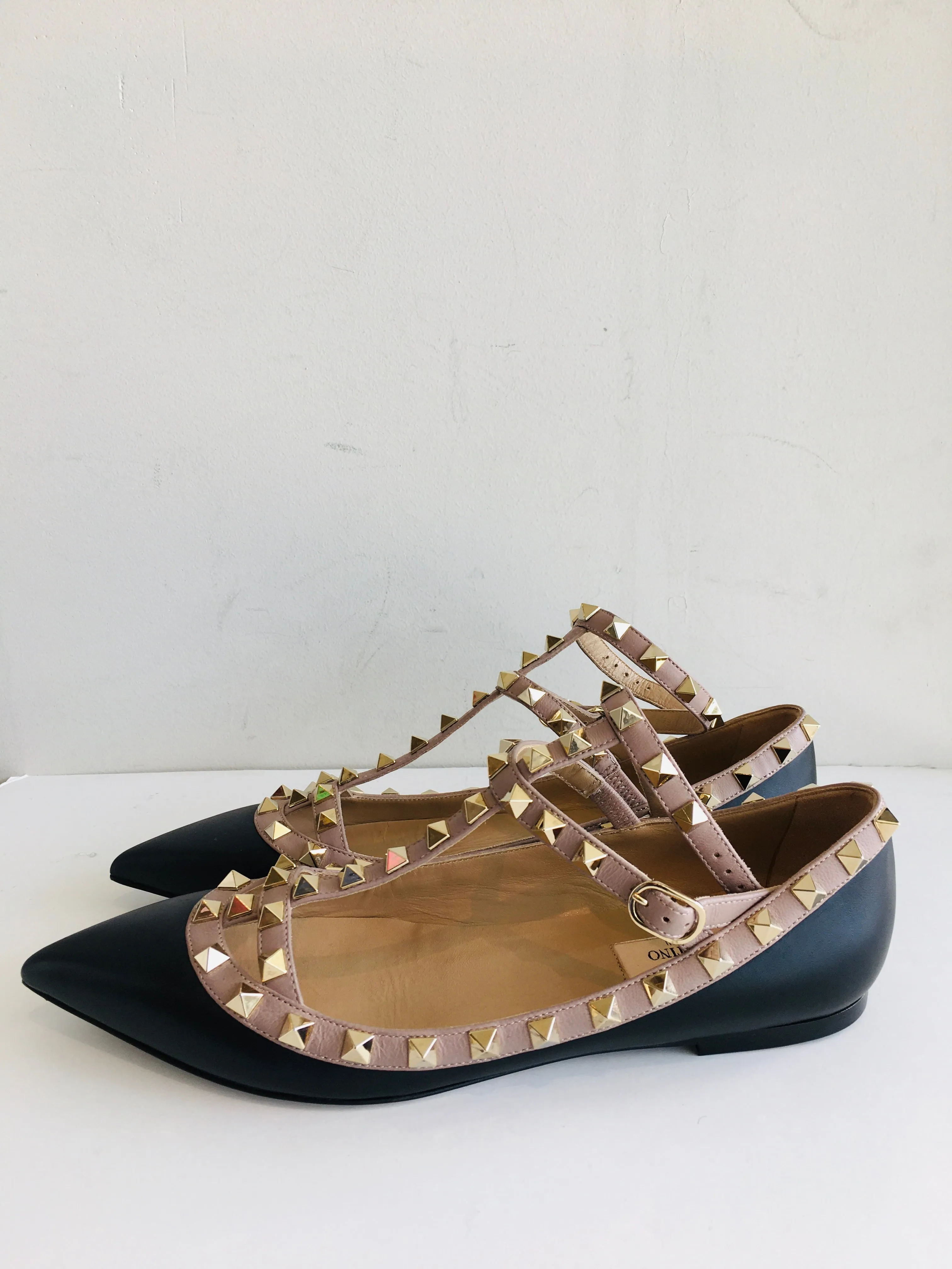 Valentino Rockstud Caged Ballet Flats