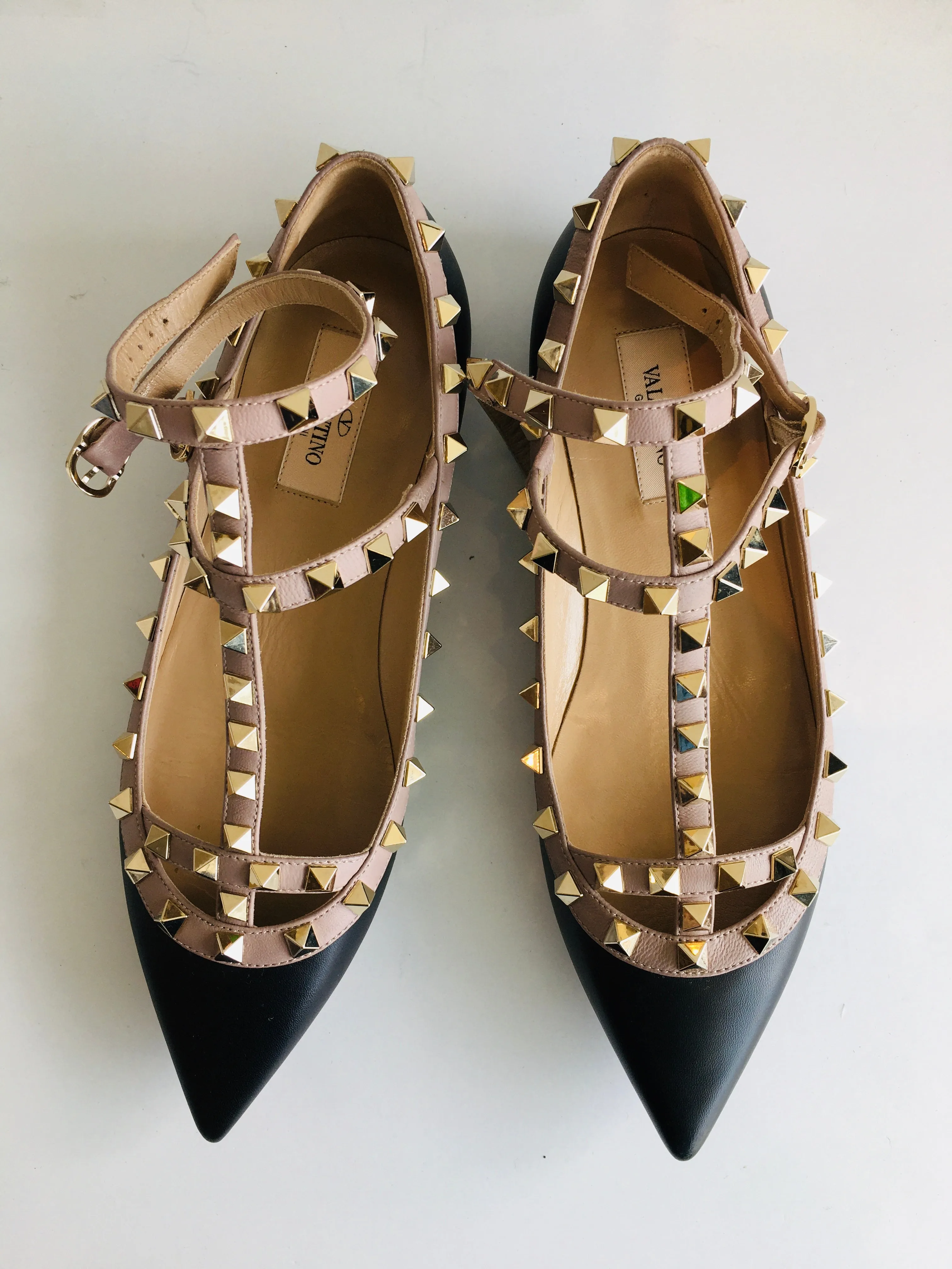 Valentino Rockstud Caged Ballet Flats
