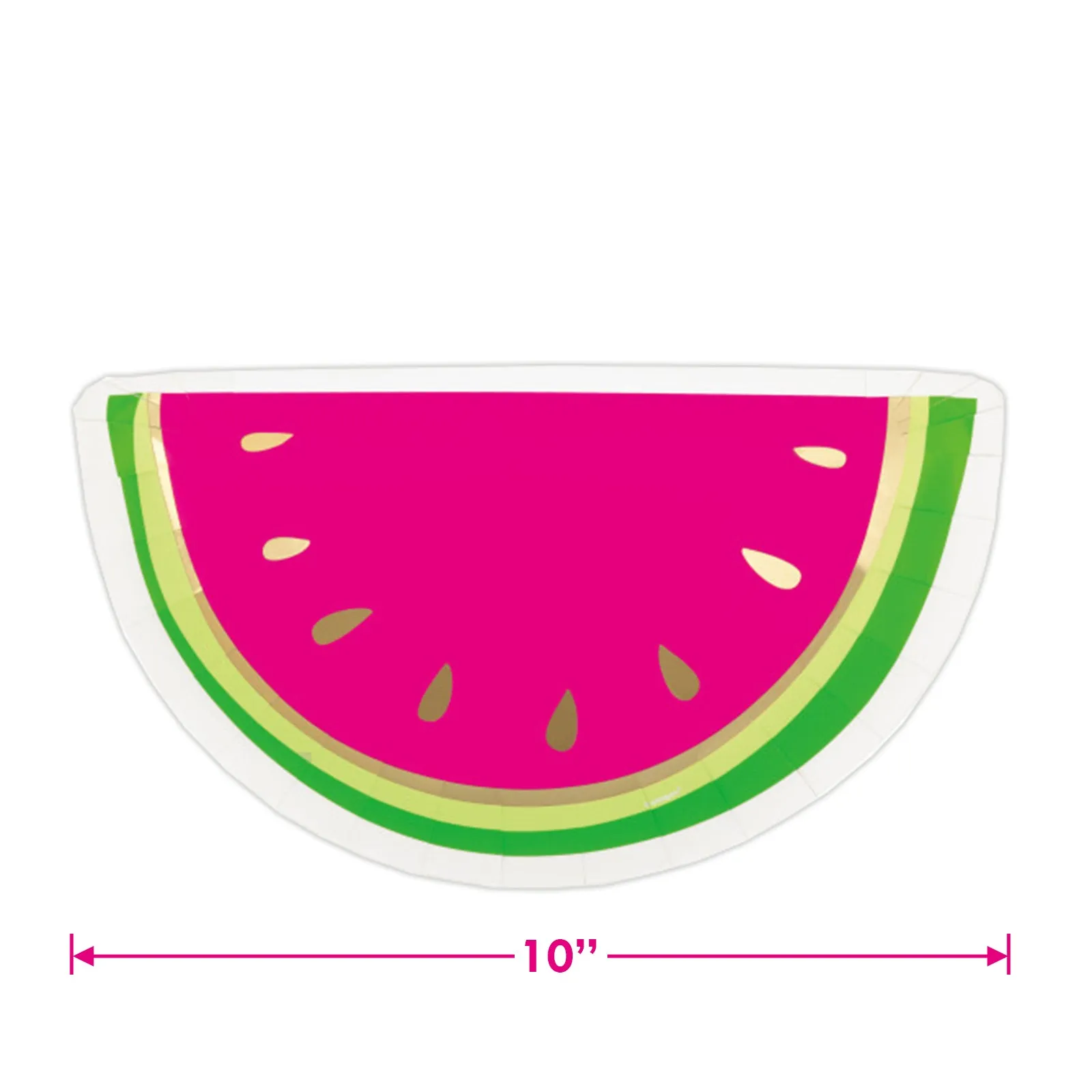 Watermelon Party Supplies - Watermelon Slice Dinner Plates and Napkins for Birthday Parties, Picnics, and Summer Parties (Serves 16)